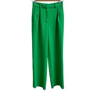 Wilfred The Effortless Pants Womens Sz 0 Gloss Green Aritzia Crepette Fabric